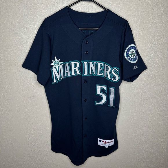 Seattle Mariners Ichiro Suzuki Authentic Majestic Jersey Size 40 Made in USA - Picture 2 of 7